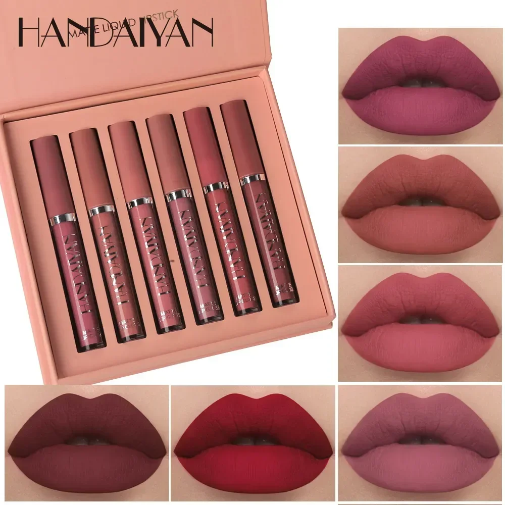 Lip Tint Korean - HANDAIYAN 6 قطع مجموعة أحمر الشفاه