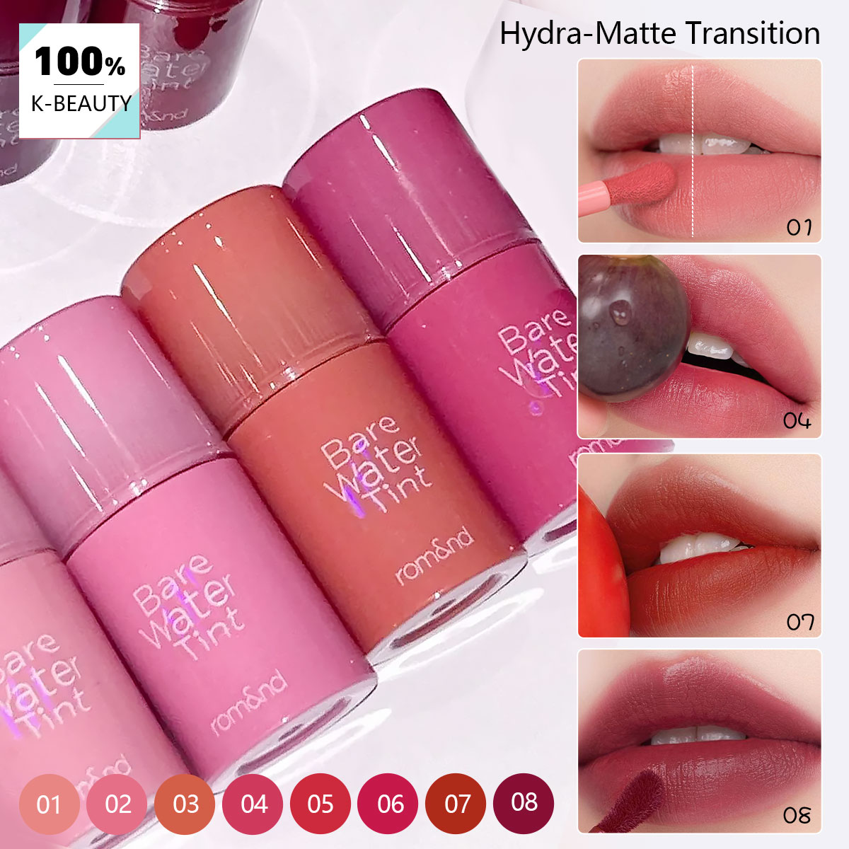 روم آند بار مول تينت، ملمس خفي - مراجعة Lip Tint Korean وسعره