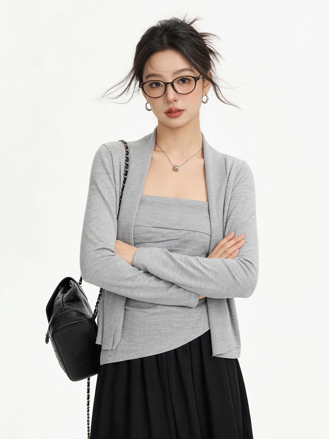 طقم كارديجان قصير محبوك من قطع - مراجعة The Korean Lifestyle وسعره