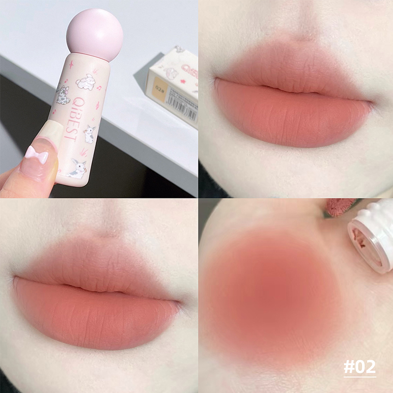 QIBEST لطيف المخملية ماتي الشف - مراجعة Lip Tint Korean وسعره